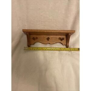 10 Inch Handmade Oak Wood Shelf Hanging Pegs & Hardware